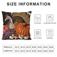 thumbnail image 5 of Thanksgiving Turkey Fall Throw Pillow Cover, Soft Flannel Autumn Decorative Pillow Case Cushion Cover for Couch and Sofa, 5 of 5