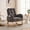 Dark Gray + Teddy + Foam, variant on LY-5104 Plush Accent Rocking Chair with Footrest, Cream White High-Back Rocker, Rubber Wood Lounge Chair for Nursery & Living Room, 38.36"W x 26.77"D x 39.76"H
