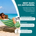 thumbnail image 5 of Bliss Hammocks 40"W Single Hammock with Rope Loops & Tree Straps, 220 lb, Mediterranean, 5 of 17