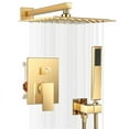 thumbnail image 4 of Gold Rainfall 12" Shower Head Combo Set System Faucet Kit with Wall Mixer Valve, 4 of 12