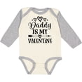thumbnail image 3 of Inktastic Daddy is My Valentine Holiday Girls Long Sleeve Baby Bodysuit, 3 of 5