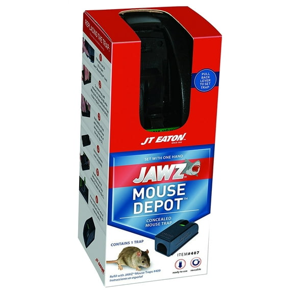 J.T. EATON 407 Jawz Depot Covered Mouse Traps
