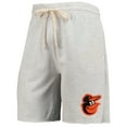 thumbnail image 2 of Men's Concepts Sport Oatmeal Baltimore Orioles Mainstream Terry Tri-Blend Shorts, 2 of 3