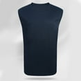 thumbnail image 4 of FNFYFH Big Tall Mens Sleeveless Shirts Blue, Summer Men's Sleeveless Basketball Running Fitness Sports Round Neck Tank Top Mens $15 & Under, 4 of 7