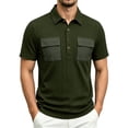 thumbnail image 6 of Men's Summer Solid Casual Shirt Tops Turndown Collar Short Sleeve Loose Fit Multi-Pocket Button Down Polyester Blend Breathable Quick Dry Fishing Hiking Workout Beach Vacation, 6 of 9