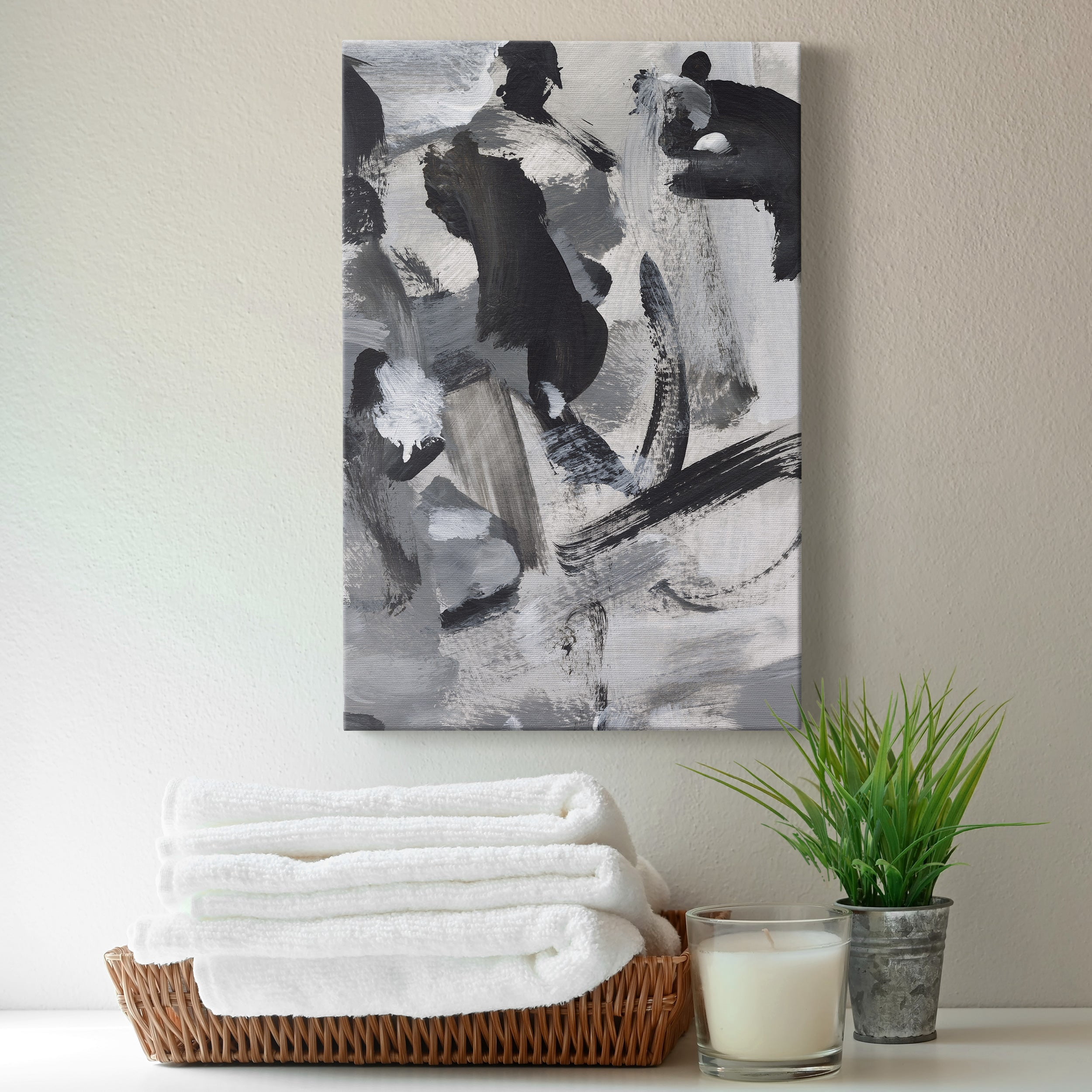 Black & White Mix IV Premium Gallery Wrapped Canvas - Ready to Hang