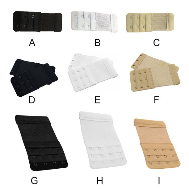 Extenseur De Soutien-gorge - Lot De 2 | 3x4 Crochets, Réglable, Confort Pour Dos Large