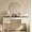 White, variant on Vanity Desk with 5 Drawers, Home Office Desk with Charging Station, No Mirror, Makeup Vanity Dressing Table with Rear Cabinet Storage, Door, Open Shelf for Bedroom, Oak