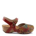 thumbnail image 5 of Spring Step L’Artiste Women's Koraline Mary Jane Flat Shoes – Hand Painted Floral Leather, Cushioned Microsuede Footbed, Adjustable Ankle Strap, 2″ Cork Wedge Heel, 5 of 8