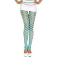 thumbnail image 2 of Music Legs Women's Women's Pothole Opaque Spandex Leggings - Turquoise 35158-TURQUOISE, 2 of 2
