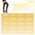 thumbnail image 4 of Compression Stockings for Women, PUTUO 200D Closed Toe Thigh High 15-21 mmHg Compression Socks with Silicone Grip Semi-Transparent, Graduated Support Hoses for Varicose Veins Edema DVT Flight, Black, 4 of 8
