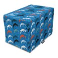 thumbnail image 1 of Goat Dog Crate Cover, Repeating Pattern of Jumping Pose Drawn Abstract Animal with Horns, Easy to Use Pet Kennel Cover Small Dogs Puppies Kittens, 7 Sizes, Sea Blue Multicolor, by Ambesonne, 1 of 6