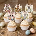 thumbnail image 5 of Easter Bunny Cupcake Toppers Rabbit Cake Picks for Happy Easter Spring Theme Party Supplies, 5 of 6