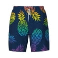 thumbnail image 4 of Lsque Mens Swim Trunks Abstract Bright Pineapple Fruit Retro Pattern - Bathing Suit Compression Liner - Beach Swim Shorts Swimwear - (S-3XL) - Stretch Quick Dry -3X-Large, 4 of 9
