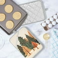 thumbnail image 5 of Yayeee Pot Holders Kitchen Heat Resistant with Pocket 7"x9.8" Cotton Oven Cooking Hot Pads, Brown Christmas Trees, 5 of 7