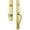 Lifetime Brass, variant on Grandeur 848943 Carre Solid Brass Rose Dummy "S" Grip Handleset - Grey