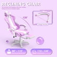 Ferghana Purple Gaming Chair with Footrest, Ergonomic Office Chair with