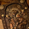 thumbnail image 3 of Our Lady of Perpetual Help Wood Carved Wall Decor Catholic Religious Items Home Decor Our Lady Statue Vintage Wall Art, 3 of 5