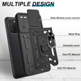 thumbnail image 3 of for Samsung Galaxy A03S Phone Case with HD Screen Protector, Heavy Duty Shockproof with 360° Rotation Metal Kickstand [Military Grade] Protective Case for Samsung Galaxy A03S, Black, 3 of 7