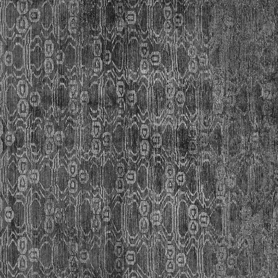 Ahgly Company Indoor Square Abstract Gray Modern Area Rugs, 8' Square