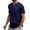 A1-Navy1241, variant on XIAONU Men's Notch V Neck T Shirt Short Sleeve Ribbed Knit Everyday Top
