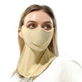 thumbnail image 2 of Under $5 Sun Protective Scarf Brown Unisex Sunscreen Mask Covering Neck Hanging Ear Type, 2 of 5