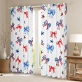 thumbnail image 2 of Manfei Kids Children Cartoon Ribbon Bow-Tie Curtains Pack of 2 (42x84 Each),USA Flag Curtains Blackout,Stars Print Bedroom Curtains,Breathable Home Decor, 2 of 6