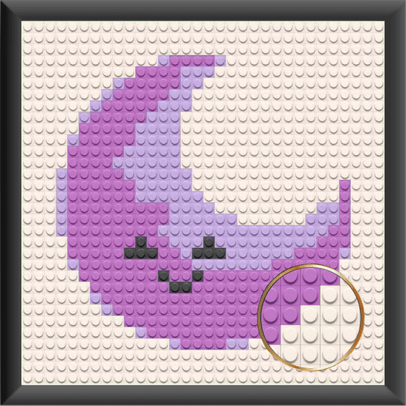 Bricked Mosaic Portrait 10x10" Moon