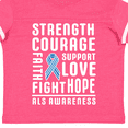 thumbnail image 4 of Inktastic ALS Awareness Strength Courage Support Boys or Girls Toddler T-Shirt, 4 of 5