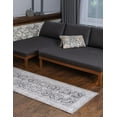 thumbnail image 4 of Unique Loom Timeless Collection Area Rug - Thaddeus (2' 6" x 12' Runner Charcoal/Navy Blue), 4 of 9