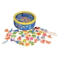 thumbnail image 2 of Fiudx Liquidación de ofertas flash Juego de juguetes de pesca magnéticos de madera, 41 Uds., juego de peces, juguete de pesca educativo, 2 of 7