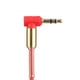 thumbnail image 5 of Cable de audio jack de 3,5 mm macho a macho Cable auxiliar de ángulo recto de 90 grados (rojo) Ehuebsd  Para estrenar, 5 of 7