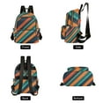 thumbnail image 4 of FORMRS Mini Backpack Purse for Women Quilted Travel Daypack Casual Shoulder Bag, Retro Stripes, 4 of 7