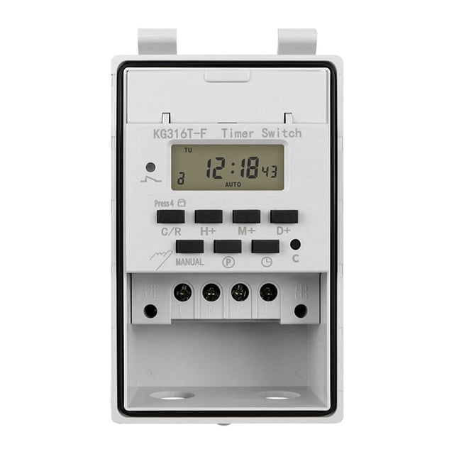 Automatic Digital Timer Switch Relay Programmable Timer Controllor with Outdoor Waterproof Box 220V