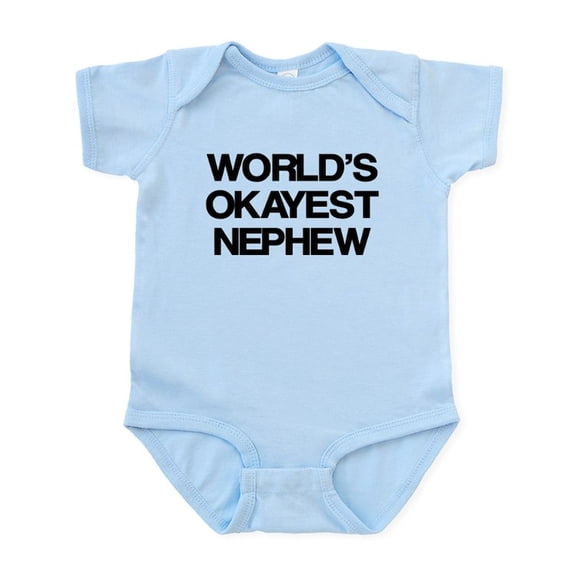 CafePress - World Okayest Nephew Infant Bodysuit - Baby Light Bodysuit, Size Newborn - 24 Months