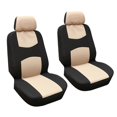 thumbnail image 3 of 9pcs Auto Seat Cover Protector Set Breathable Dustproof Universal Accessory for 5-Seats CarBeige Black, 3 of 4