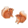 thumbnail image 3 of Figuritas de resina de ardilla en miniatura, estatua de animales, adorno de escultura para decoración de césped y jardín, 1 par, 3 of 5
