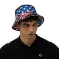 thumbnail image 4 of Xecao Shark With USA Flag Print Men and Women Night Reflective Hat Runner Cap Visor Bucket Hat Boonie Cap, 4 of 6