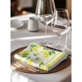 thumbnail image 6 of Yellow Lemon Cloth Napkins Set of 6 Reusable Dinner Napkins, Summer Watercolor Fruits Leaf Cocktail Napkin Washable Table Napkins for Wedding/Holiday Party/Baby Shower 20"x20", 6 of 7