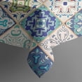 thumbnail image 5 of Multicolor Ethnic Geometric Patchwork Pattern Square Tablecloth,Waterproof Square Table Cover,Wipeable Spillproof Washable Table Cover for Home Kitchen Party Decor 52"x52"(132x132cm), 5 of 6