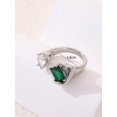 thumbnail image 5 of Emerald Elegant Copper Ring With Electroplating Finish Free Size Jewelry For Women Gift Ready Everyday Wear, 5 of 8