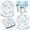 7-piece set, variant on 140 Pack Seashell Disposable Dinnerware Set, Serves 20 Guests, Paper Plates Napkins Cups Forks Spoons Knives, Summer Beach Birthday Party Table Decorations