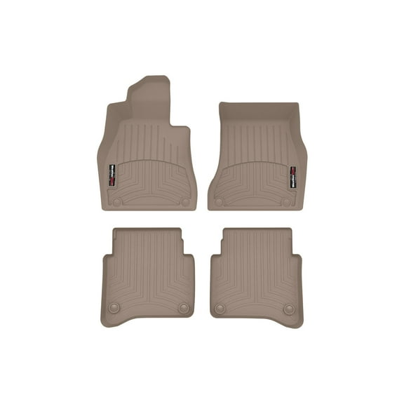 WeatherTech Custom Fit FloorLiners compatible with Mercedes amgs63eperformance, S-Class Sedan - 1st & 2nd Row (2-pc. Rear Liner), Tan