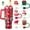 Christmas-8pcs, variant on Christmas Halloween Straw Covers Cap Compatible with Stanley Cup 30 40 oz, Silicone Reusable Drinking Straw Topper, Funny Tumbler Accessories 2025 Halloween Christmas Gifts (Christmas-8pcs)