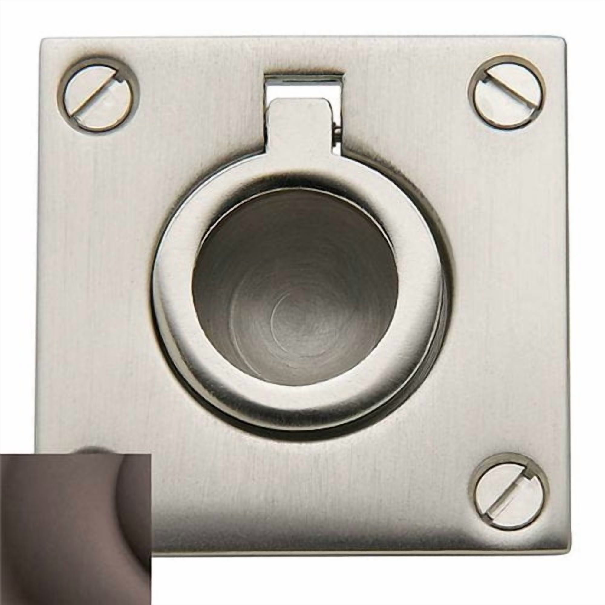 Baldwin 00393102 Flush Ring Door Pull, Oil Rubbed Bronze