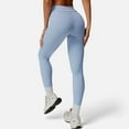 thumbnail image 4 of Women's High Waist Drawstring Leggings with Stretchy Fit - Small, Light Blue, 4 of 6