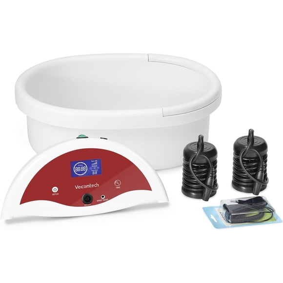 Máquina de baño iónico para pies Veicomtech con kit spa y 10 tabletas de jengibre