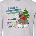 thumbnail image 4 of Inktastic I Want a Hippopotamus for Christmas Long Sleeve Youth T-Shirt, 4 of 5