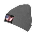 thumbnail image 1 of ZICANCN America Country Flag Bonnet Tricoté, Chapeau d'Hiver Doux Chaud Classique pour Hommes Femmes Gris Foncé, 1 of 6