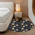 thumbnail image 2 of Round Rugs 3.3Ft, Vintage Easter Eggs Round Area Rug Washable Indoor Throw Carpet, Spring Botanical Leaves Black Soft Non Slip Circle Rug for Laundry Room Patio Home Decor Aesthetic, 2 of 8
